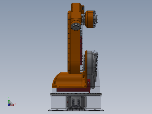 5轴工业机器人Solidworks设计附STP格式前视缩略图