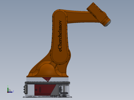 5轴工业机器人Solidworks设计附STP格式左视缩略图