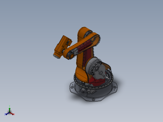 5轴工业机器人Solidworks设计附STP格式正等轴测缩略图