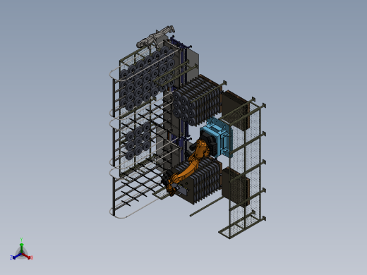 机器人自动上纱筒工作站sw16可编辑正等轴测缩略图