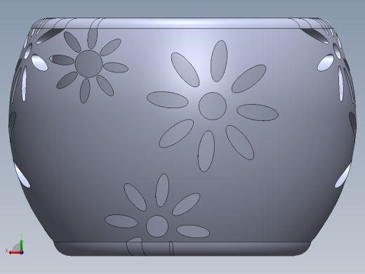 篓空花纹盆栽后视缩略图