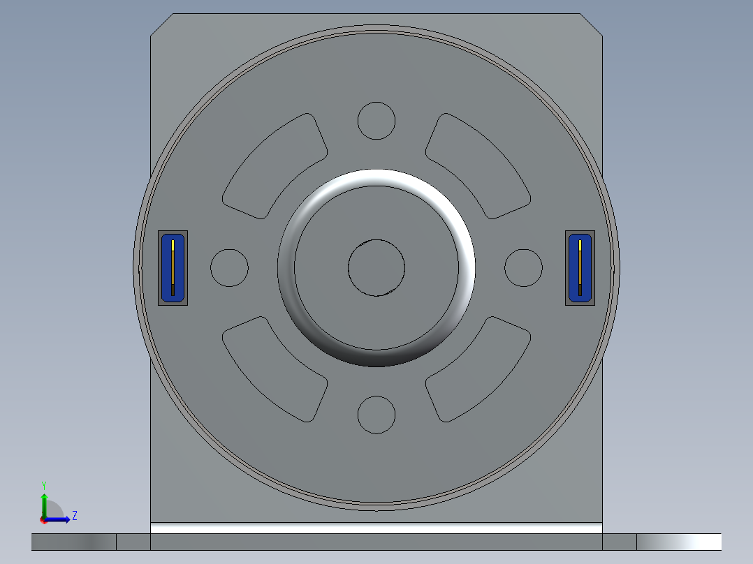 solidworks 775电机模型左视图