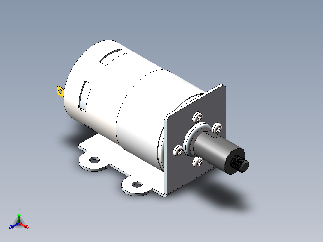 solidworks 775电机模型正等轴测图