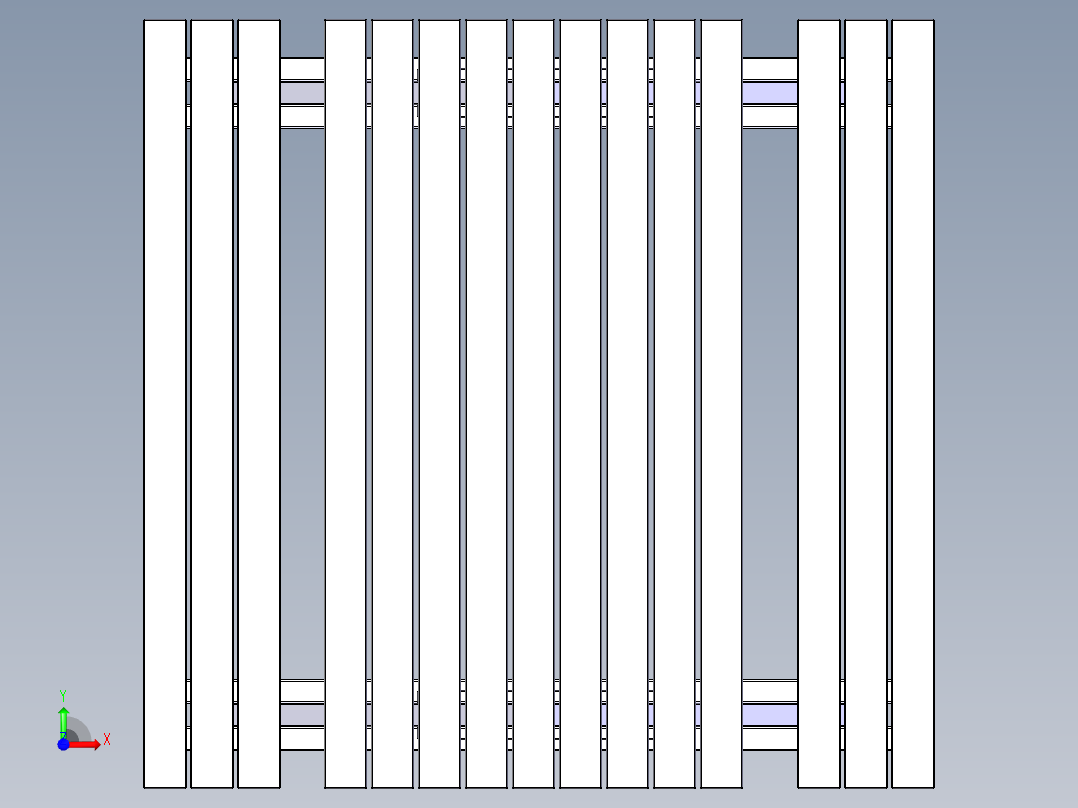 catia 公园长凳前视图