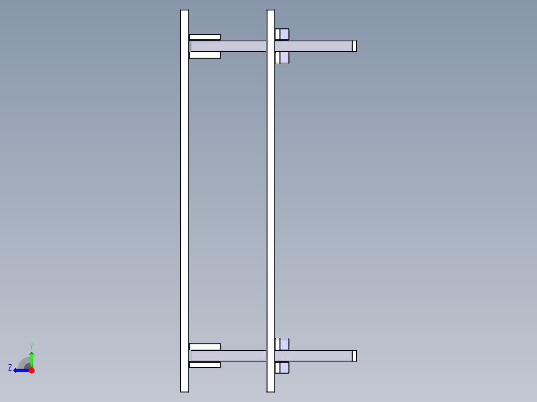 catia 公园长凳右视图