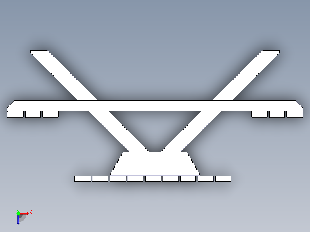 catia 公园长凳俯视图