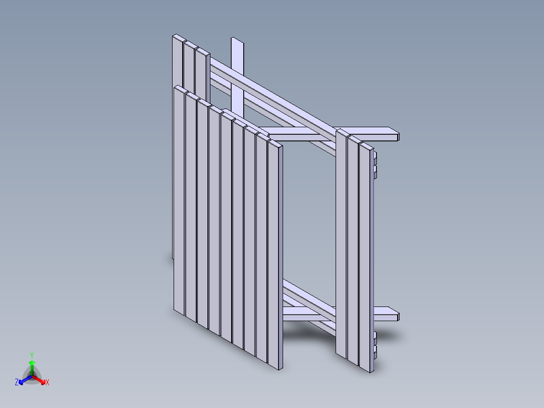 catia 公园长凳正等轴测图