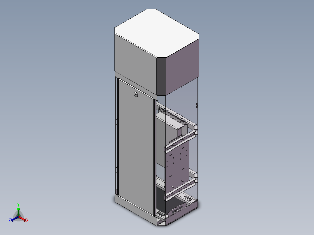 经典箱体（闸栏款）正等轴测图