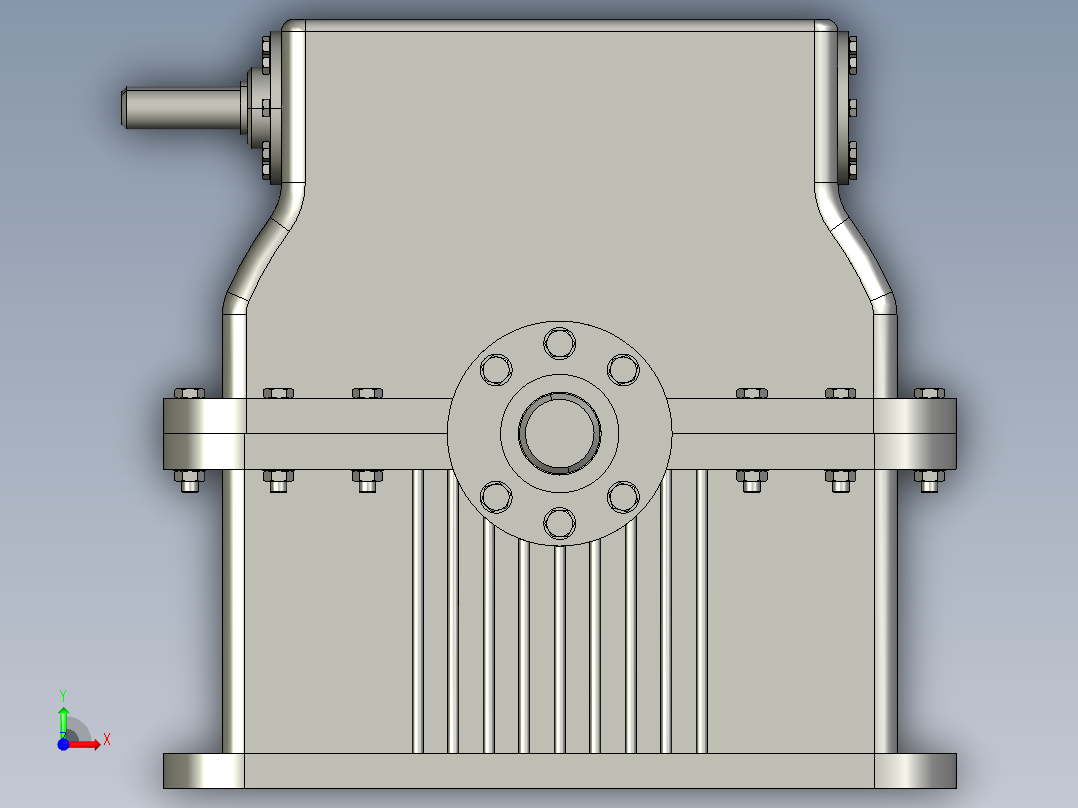 6_PROE蜗轮减速器前视图