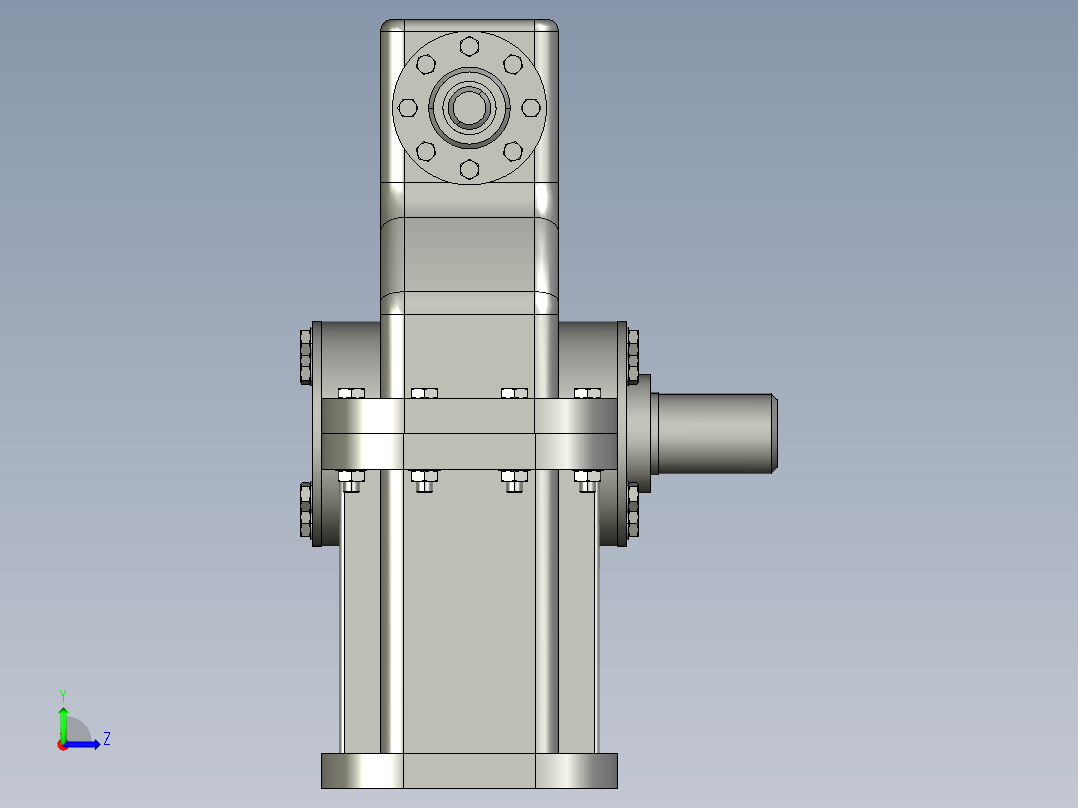 6_PROE蜗轮减速器左视图