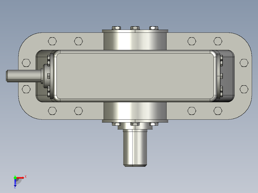 6_PROE蜗轮减速器俯视图