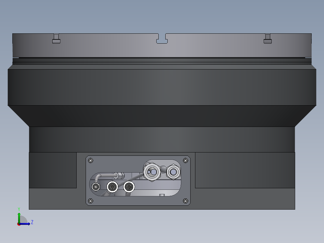 回转台（轮盘）设备左视图