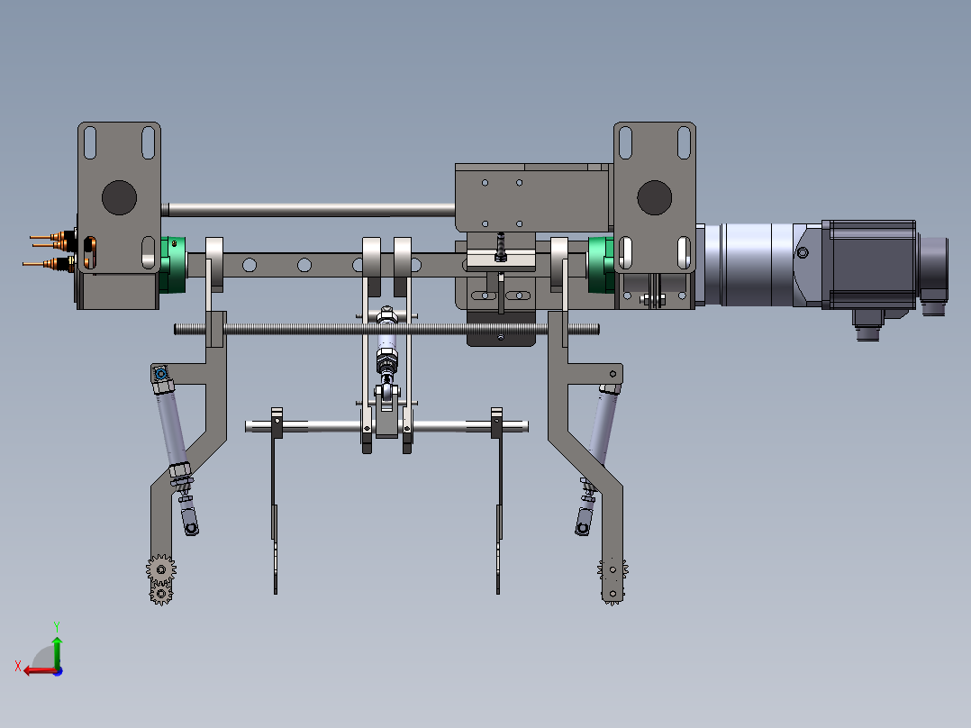 挑袋器3D数模图纸 Solidworks设计后视图