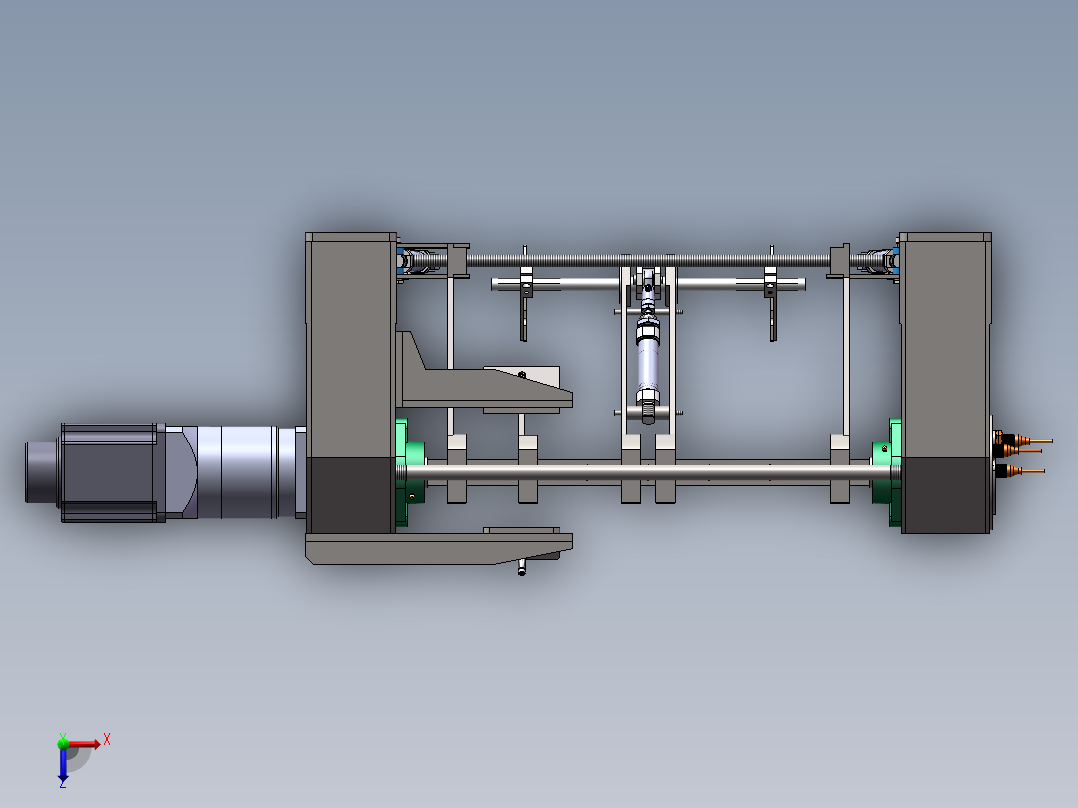 挑袋器3D数模图纸 Solidworks设计俯视图