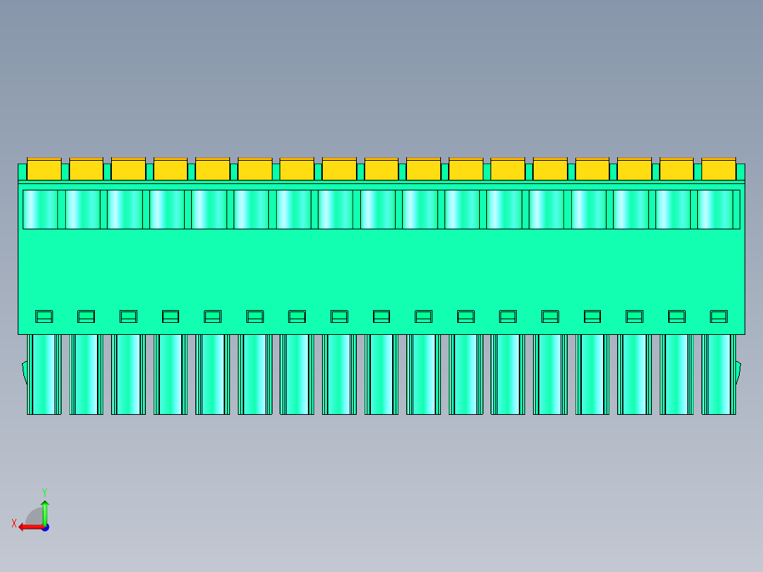 DEGSON 15EDG 系列 3.5mm 插拔式接线端子 FullPack-15EDGKD-3.5-17P-14-00AH后视图