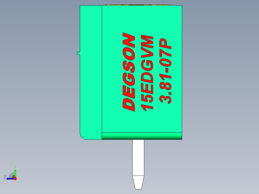 DEGSON 15EDG（公头） 3.81mm 螺钉锁紧，插拔式接线端子 FullPack-15EDGVM-3.81-07P-14-00AH右视缩略图