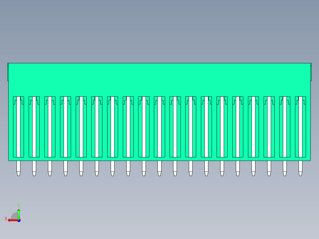 DEGSON 15EDG 系列 3.5mm 插拔式接线端子 FullPack-15EDGVH-3.5-38P-14-00AH后视图