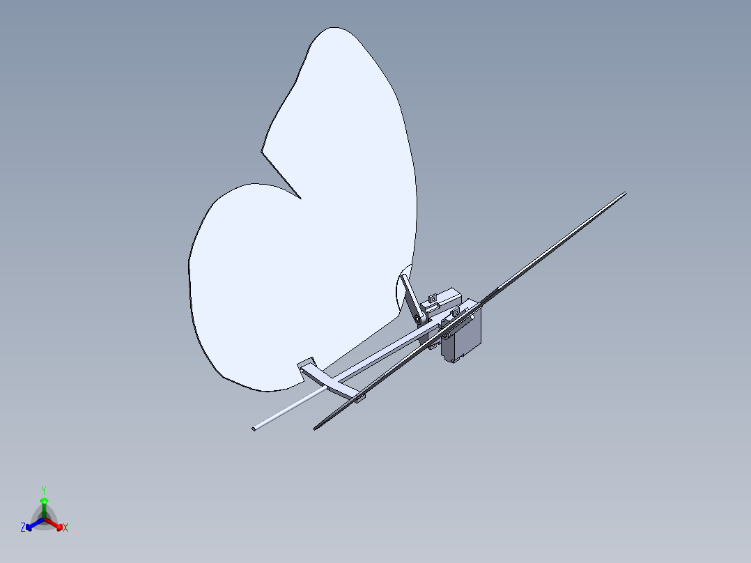 仿生蝴蝶正等轴测图