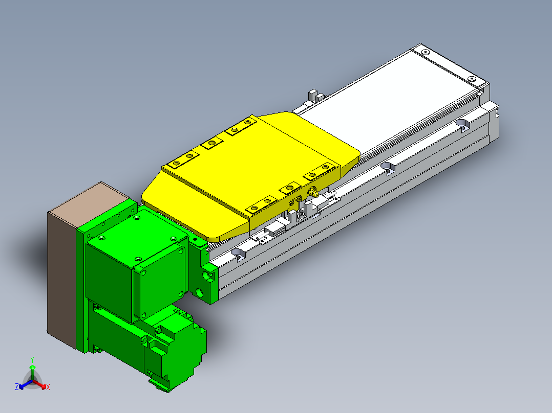 GTA内嵌同步带全封闭GTA12-LD-400W正等轴测图