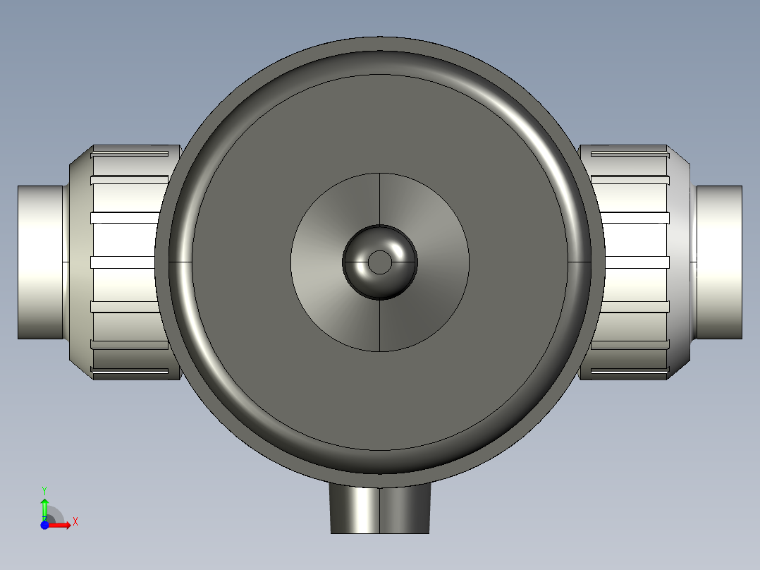 5DKUICCP NO 气动隔膜阀常开，与女性的两端，用公制系列前视图