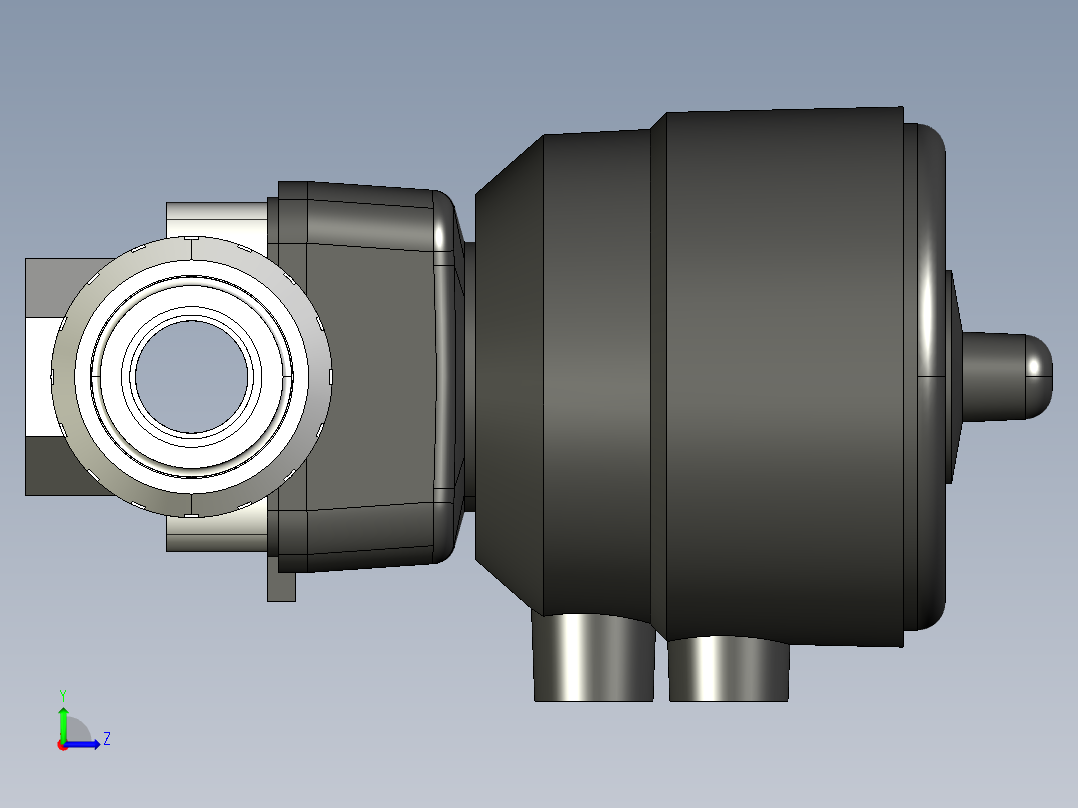 5DKUICCP NO 气动隔膜阀常开，与女性的两端，用公制系列左视图