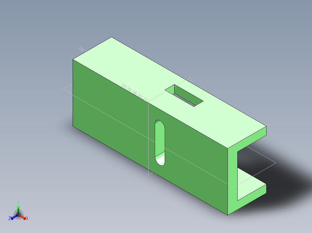 S22 凸轮滑槽正等轴测图