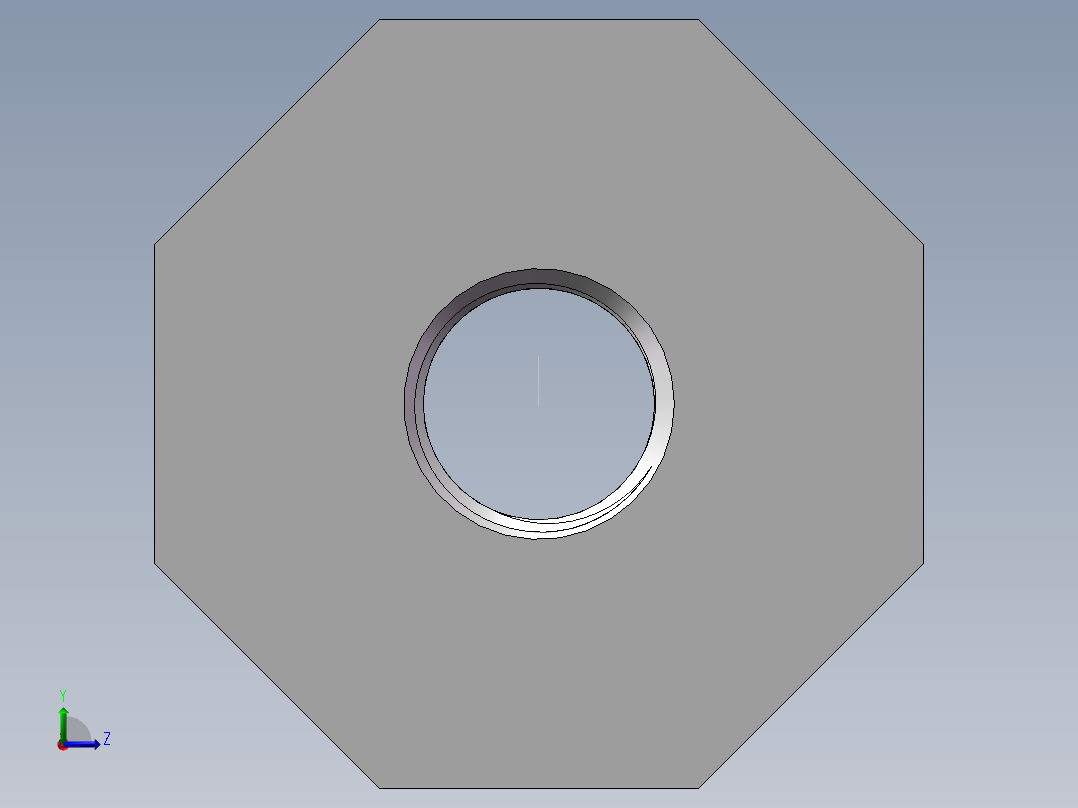 转接头-内外丝异径 DN50-DN15左视图