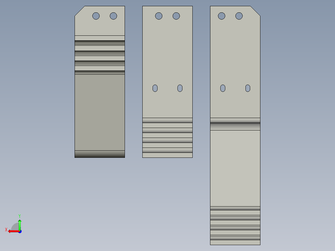 母线 E4.2 W 4000A 0.4kV 100x10x4 铜后视图