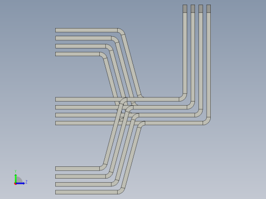 母线 E4.2 W 4000A 0.4kV 100x10x4 铜左视缩略图