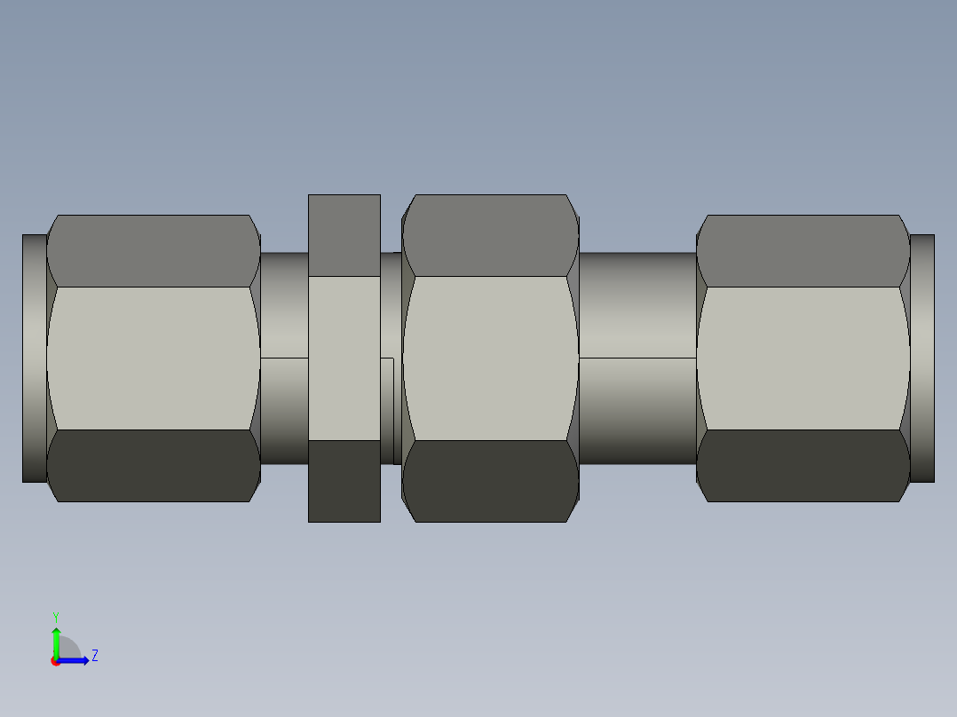 卡套式工业通用硬管接头8_wbu-s左视图