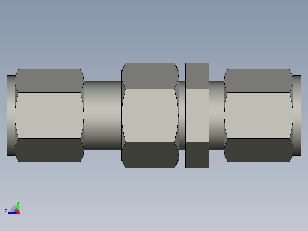 卡套式工业通用硬管接头8_wbu-s右视图