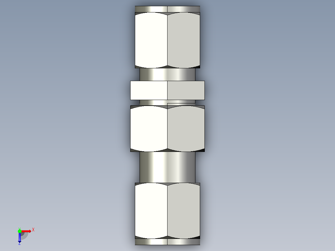 卡套式工业通用硬管接头8_wbu-s俯视图