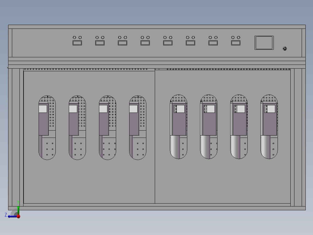 悬挂式老化运行柜右视图