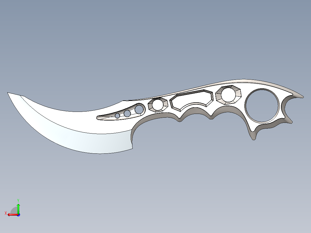 UC3102刀具模型后视图