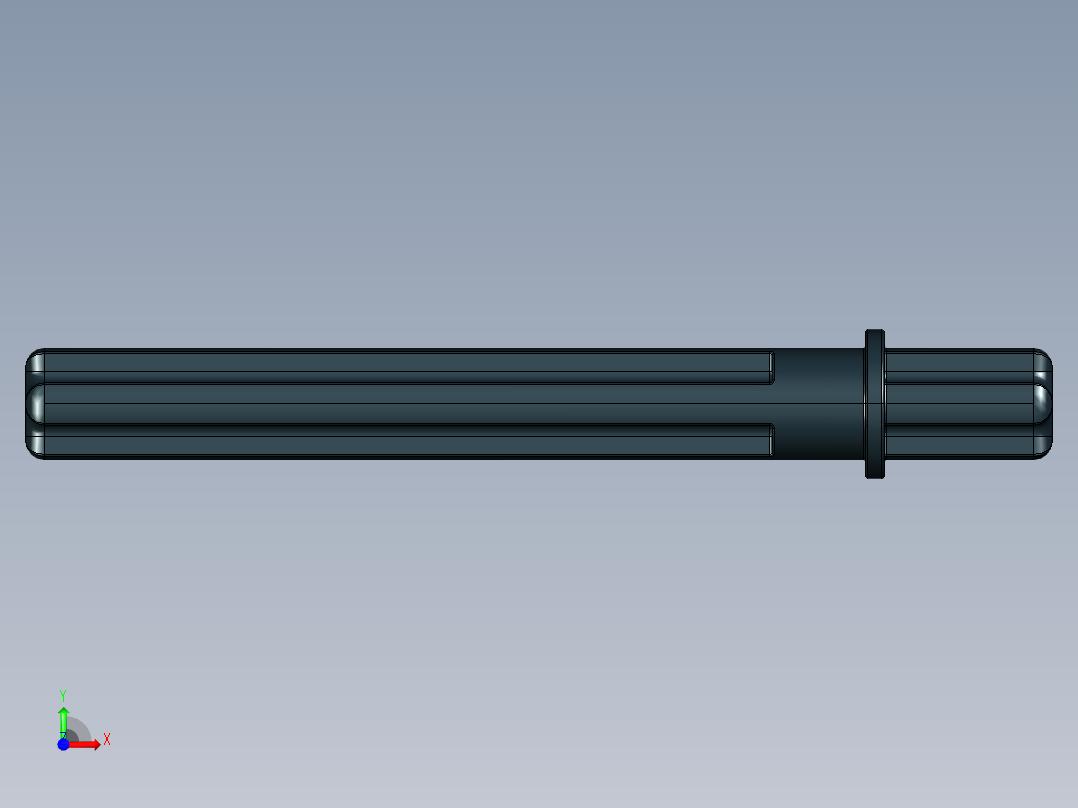 乐高机械组车桥-32209 Black Technic Axle 5.5 with Stop.STEP前视图