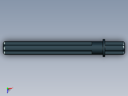 乐高机械组车桥-32209 Black Technic Axle 5.5 with Stop.STEP俯视缩略图