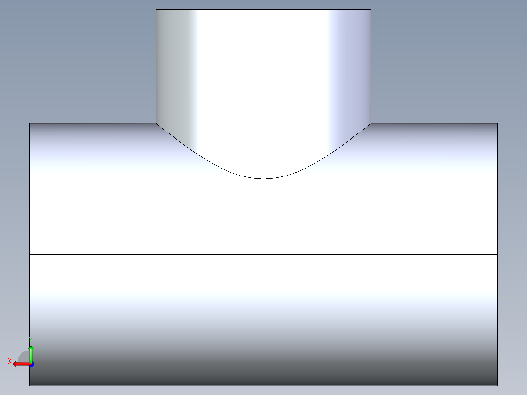 聚氯乙烯配件02-Sch80_ReducingTee_SxSxS_801-251_2in x 1.5in后视图