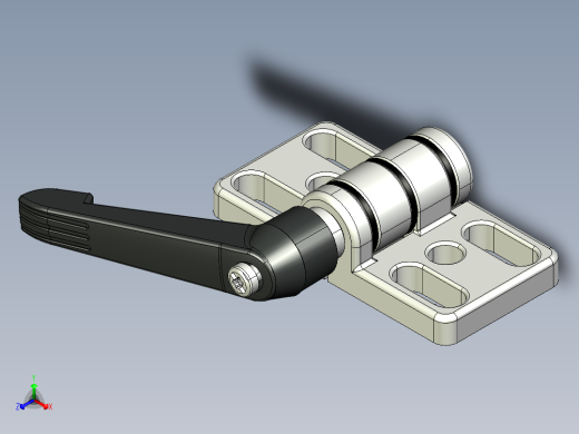 型材-KJN 40X40 DIE-CAST HINGE WITH OBLONG HOLES AND LOCKING LEVER 095300F
