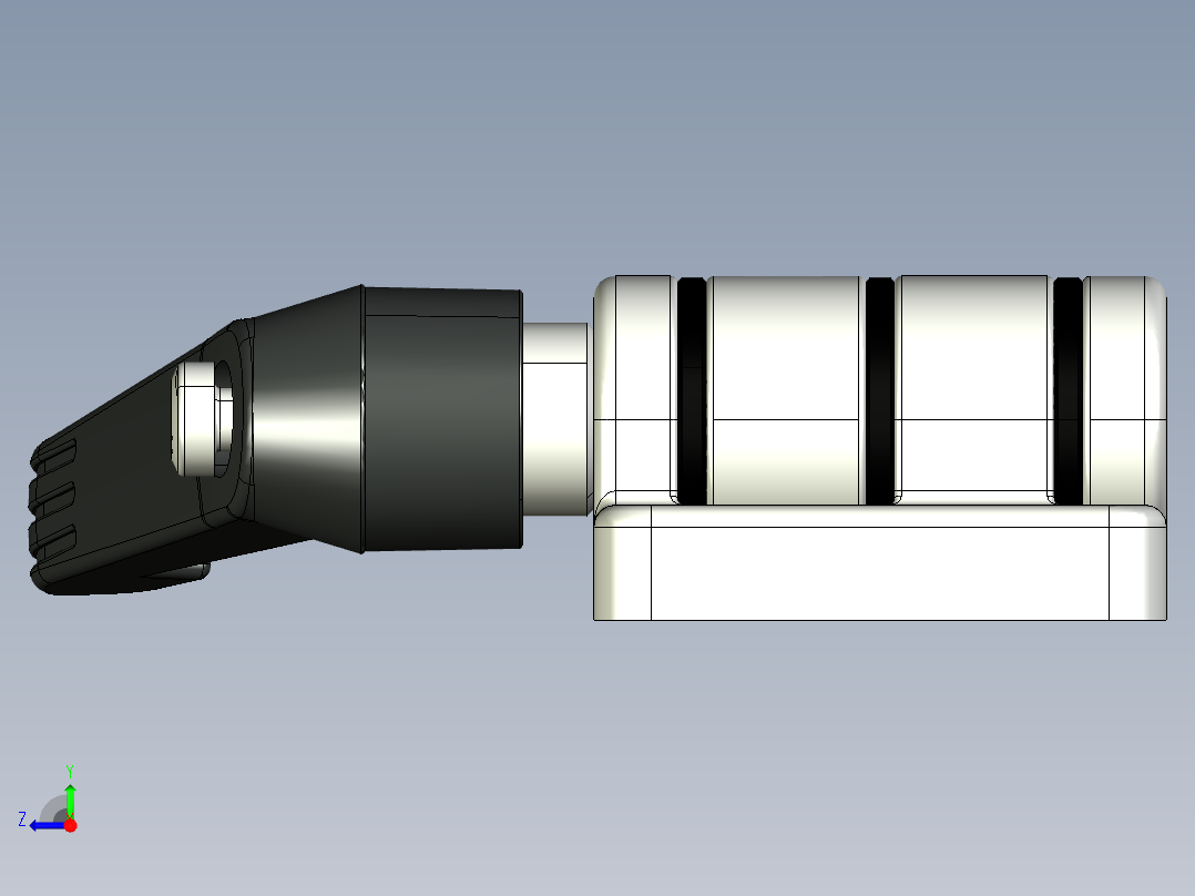 型材-KJN 40X40 DIE-CAST HINGE WITH OBLONG HOLES AND LOCKING LEVER 095300F右视图