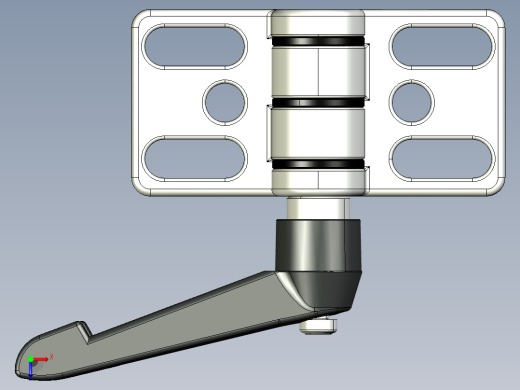 型材-KJN 40X40 DIE-CAST HINGE WITH OBLONG HOLES AND LOCKING LEVER 095300F俯视缩略图