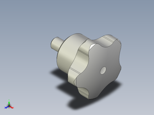 星型把手VC.192S-p-INOX-3D多系列多零件图纸模型主视缩略图