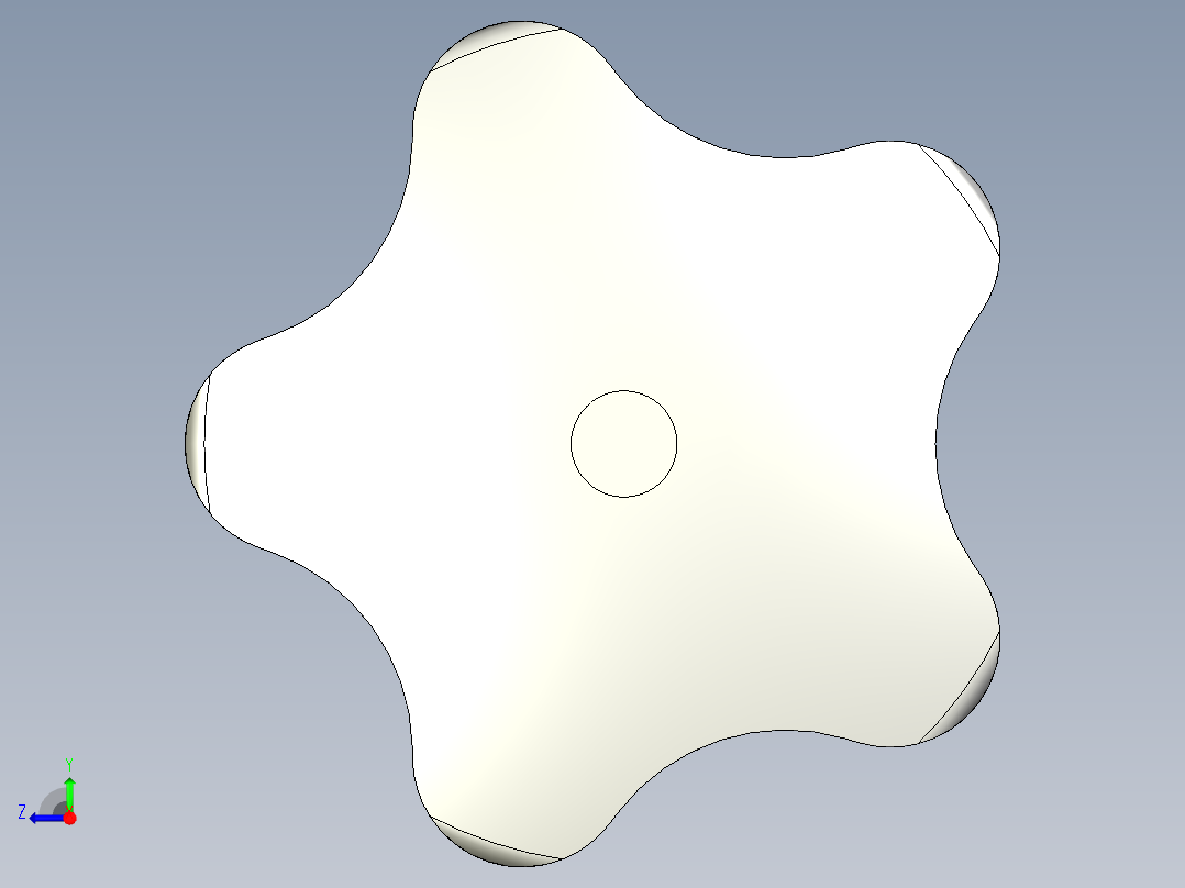 星型把手VC.192S-p-INOX-3D多系列多零件图纸模型右视图