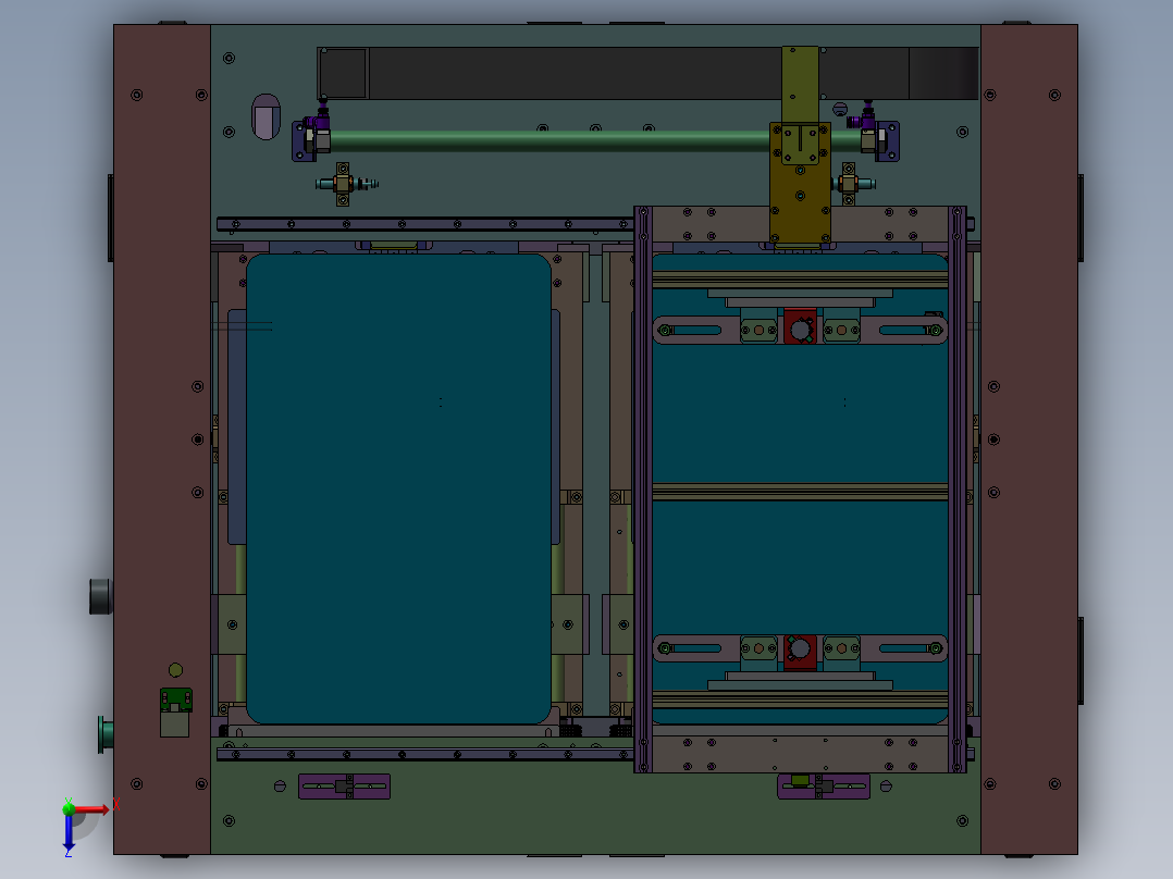 摆（Tray）盘上料设备俯视图