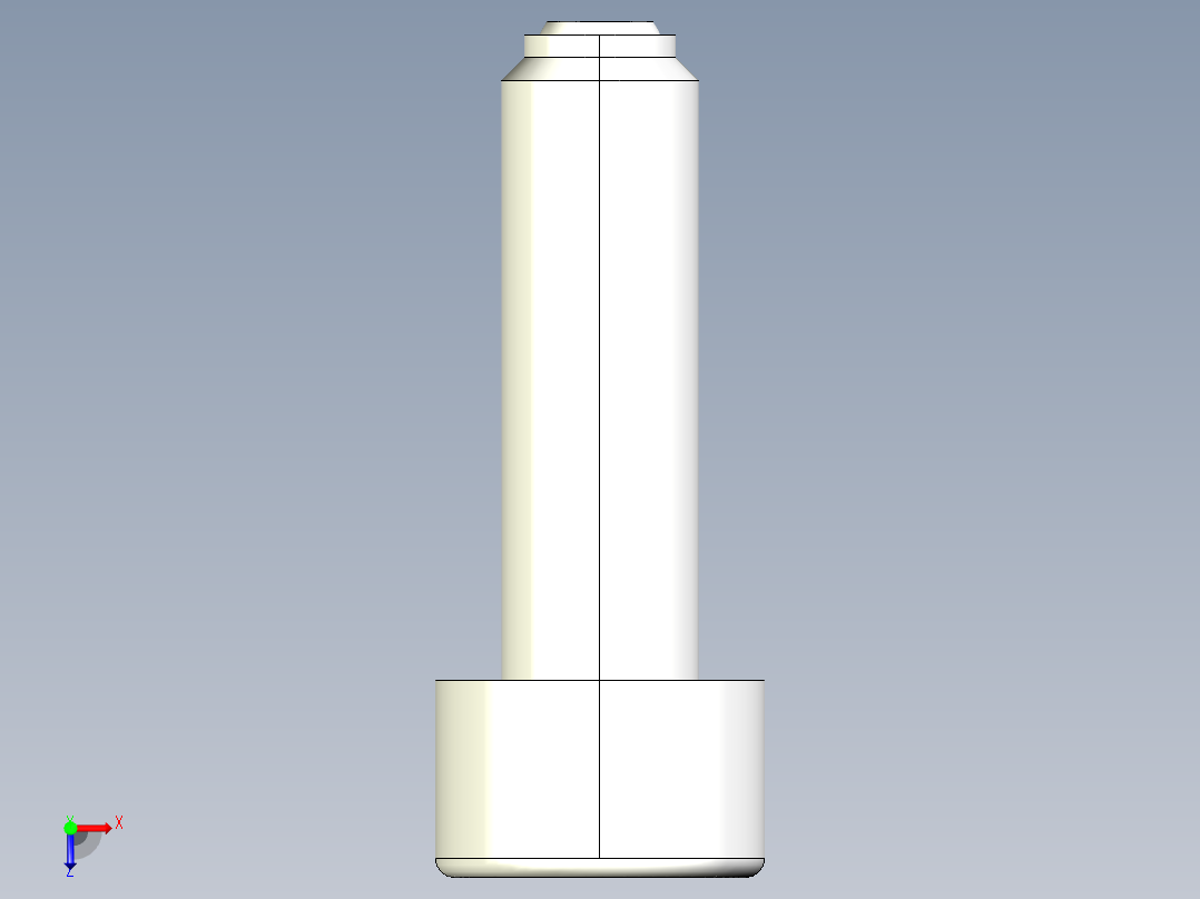 半圓定位珠螺絲(有頭)2271-3D多系列多零件图纸模型俯视图