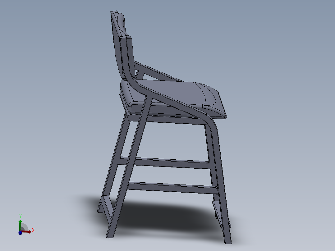 小椅子3D模型主视图