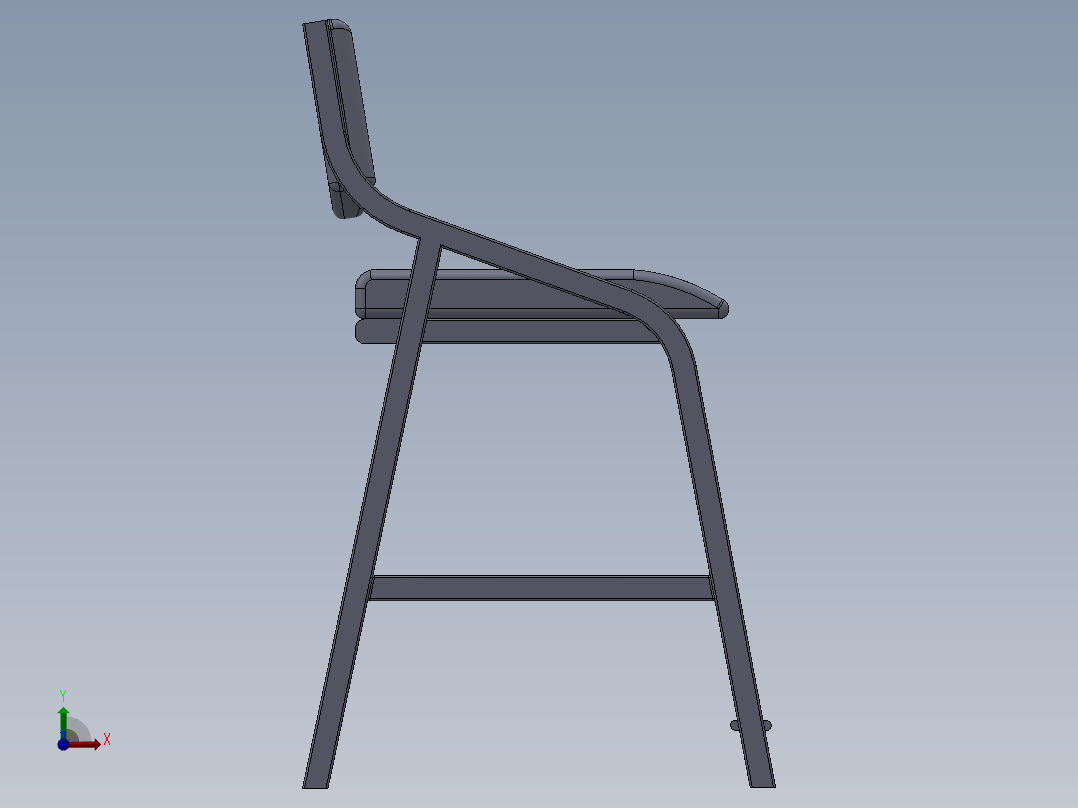 小椅子3D模型前视图