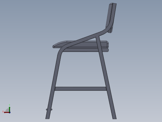 小椅子3D模型后视缩略图