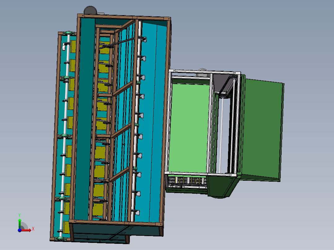 有机蔬菜自动打包码料生产线sw17可编辑前视图