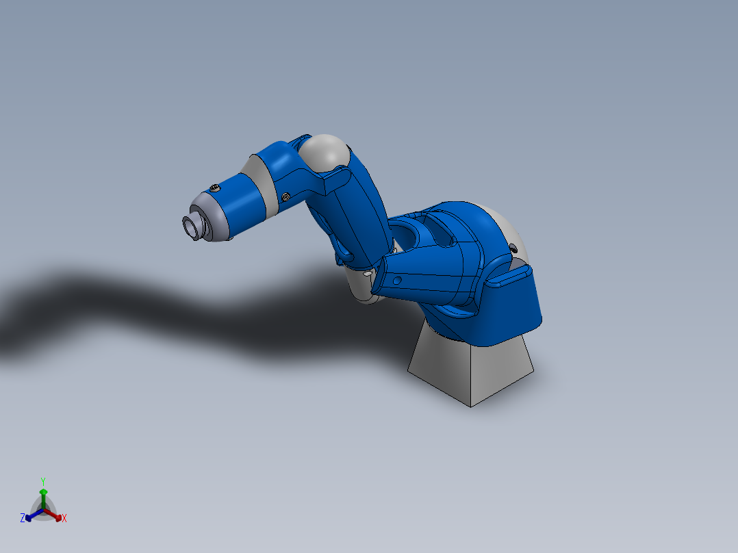 6轴机械臂正等轴测图