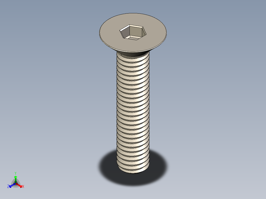 Screw_ISO_10642_M6x30_A2.STEP正等轴测图